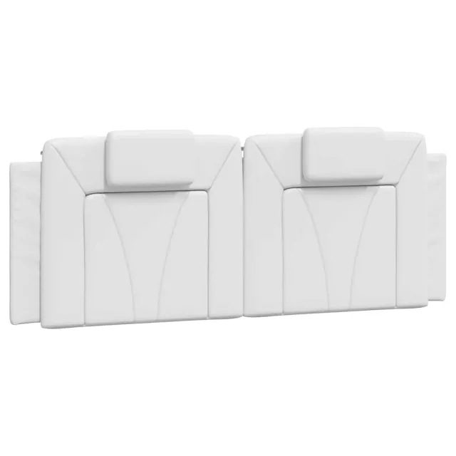 Cadre de lit Viana sans matelas blanc 140x190 cm similicuir