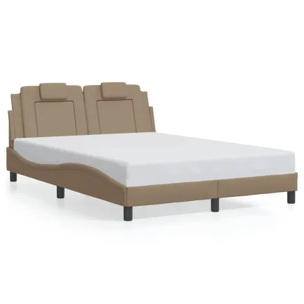 Cadre de lit Viana sans matelas cappuccino 140x190 cm similicuir 2