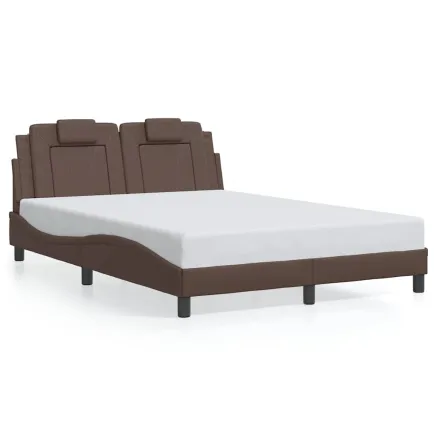 Cadre de lit Viana sans matelas marron 140x200 cm similicuir 2