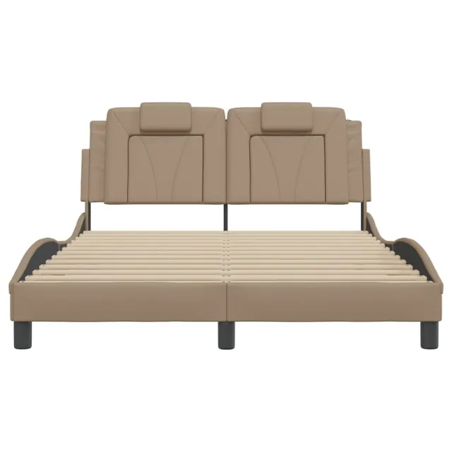 VidaXL Cadre de lit Viana sans matelas cappuccino 140x200 cm similicuir