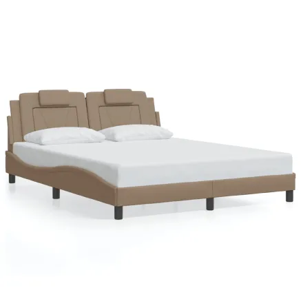 Cadre de lit Viana sans matelas cappuccino 160x200 cm similicuir 2
