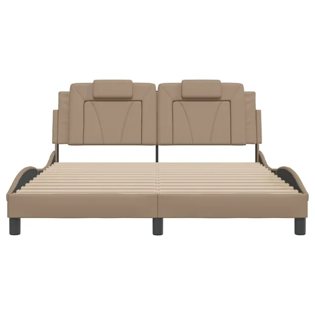 Cadre de lit Viana sans matelas cappuccino 160x200 cm similicuir