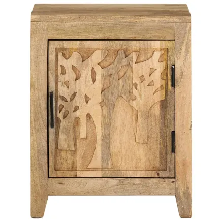 Table de chevet 40x30x50 cm Bois de manguier massif 2
