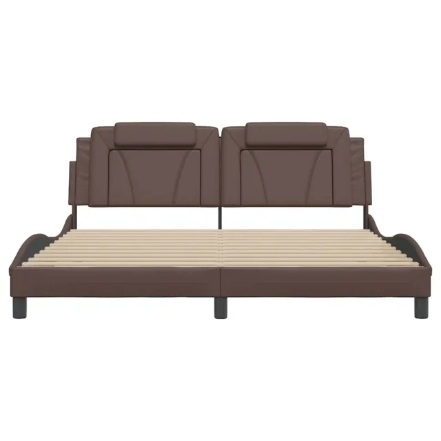 Cadre de lit Viana sans matelas marron 180x200 cm similicuir