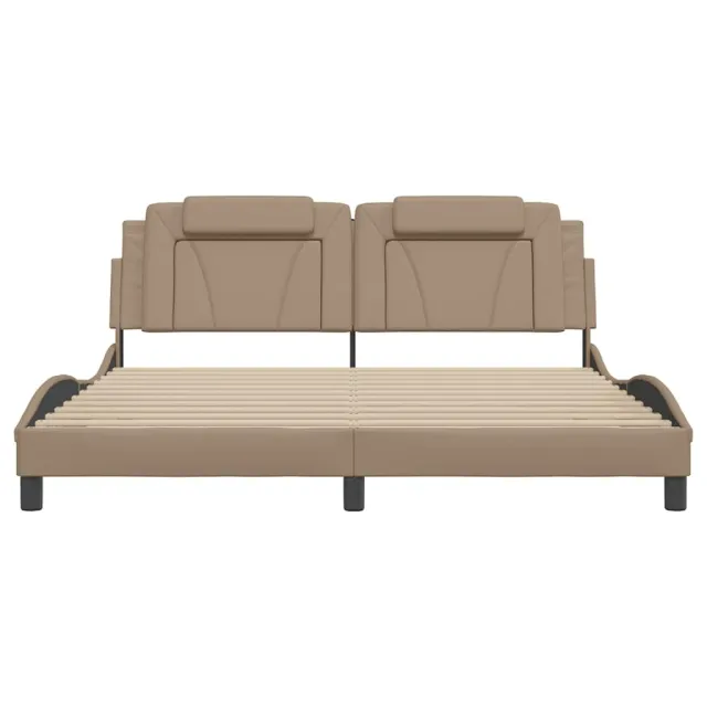 Cadre de lit Viana sans matelas cappuccino 180x200 cm similicuir