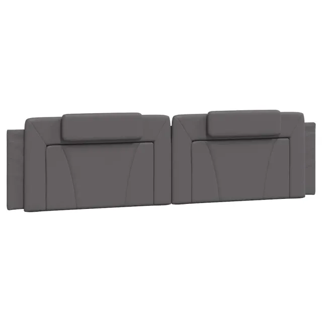 Cadre de lit Viana sans matelas gris 200x200 cm similicuir