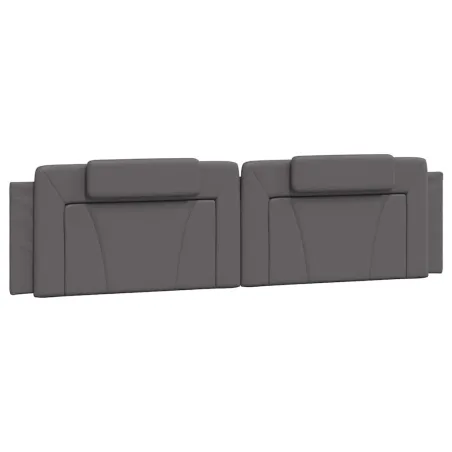 Cadre de lit Viana sans matelas gris 200x200 cm similicuir