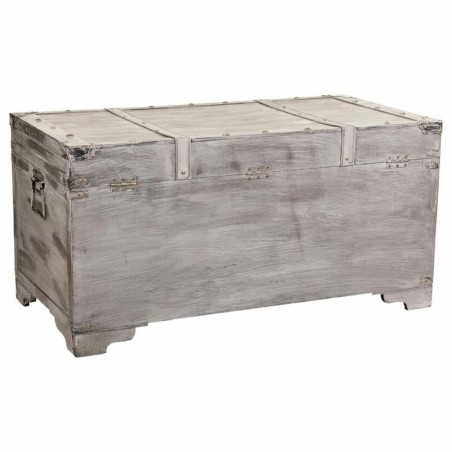 Baúl Alexandra House Living Gris PVC Madera Metal 45 x 45 x 90 cm Est