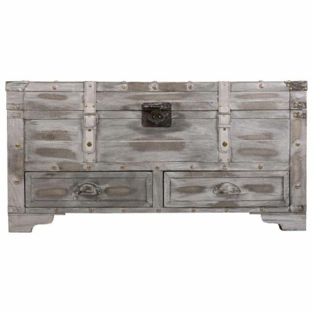 Coffre Alexandra House Living Gris PVC Bois Métal 45 x 45 x 90 cm Est