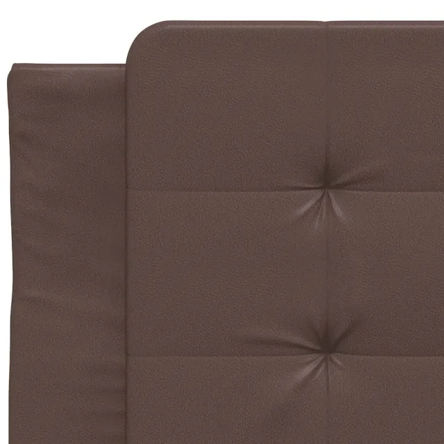 Cadre de lit sans matelas Zadar marron 80x200 cm similicuir