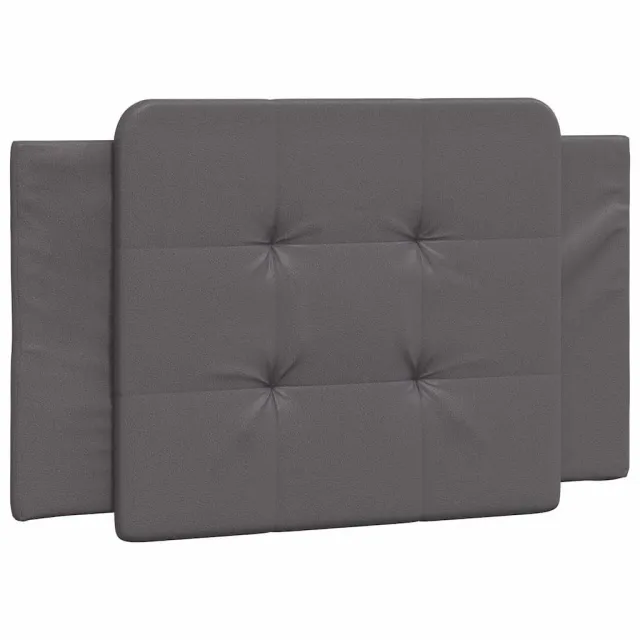 Cadre de lit sans matelas Zadar gris 80x200 cm similicuir