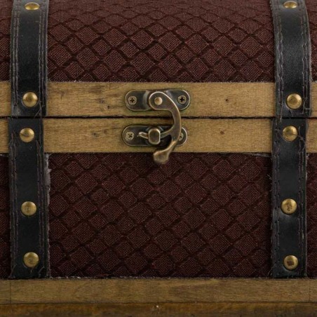 Chest Alexandra House Living Brown PVC Wood Metal Cloth 21 x 19 x 35 c