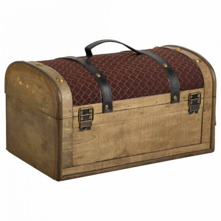 Chest Alexandra House Living Brown PVC Wood Metal Cloth 21 x 19 x 35 c