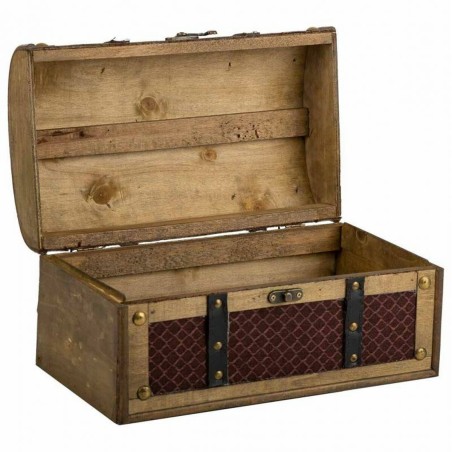 Chest Alexandra House Living Brown PVC Wood Metal Cloth 21 x 19 x 35 c