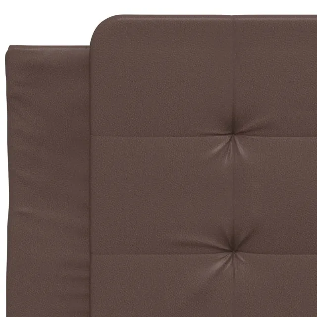 Cadre de lit sans matelas Zadar marron 90x190 cm similicuir
