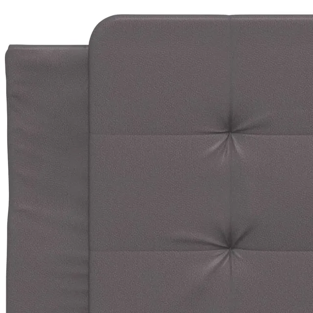 Cadre de lit sans matelas Zadar gris 90x190 cm similicuir