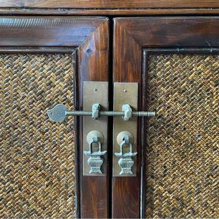 Sideboard Alexandra House Living Brown Wood Elm wood 40 x 80 x 80 cm 2