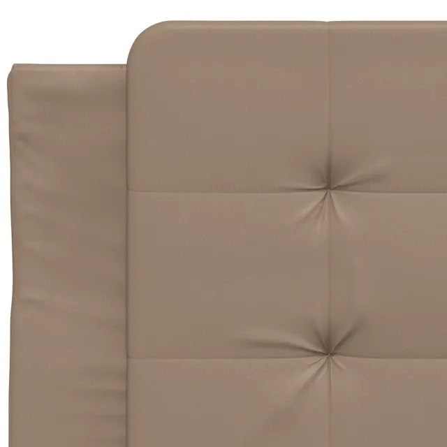 Cadre de lit sans matelas Zadar cappuccino 90x190 cm similicuir