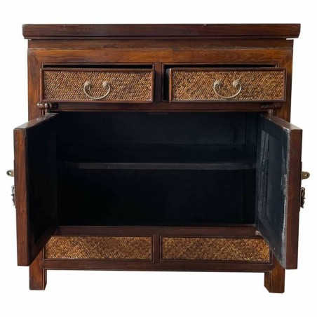 Dientafel Alexandra House Living Bruin Hout Elmhout 40 x 80 x 80 cm