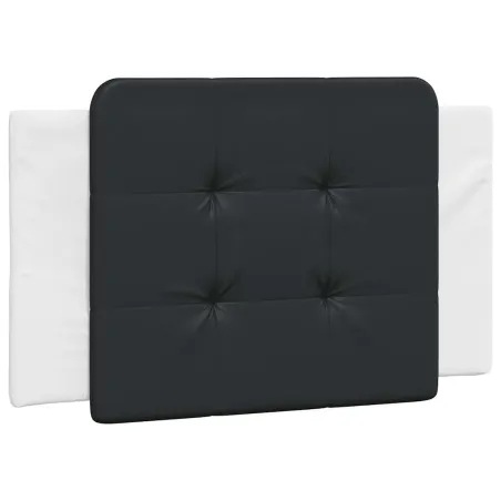 Cadre de lit sans matelas Zadar blanc et noir 90x190 cm similicuir