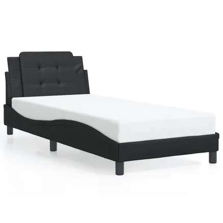 Cadre de lit sans matelas Zadar noir 90x200 cm similicuir 2