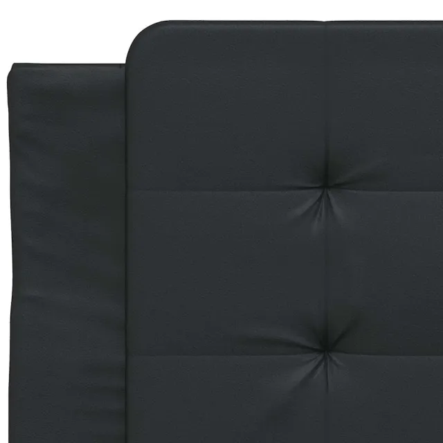 Cadre de lit sans matelas Zadar noir 90x200 cm similicuir