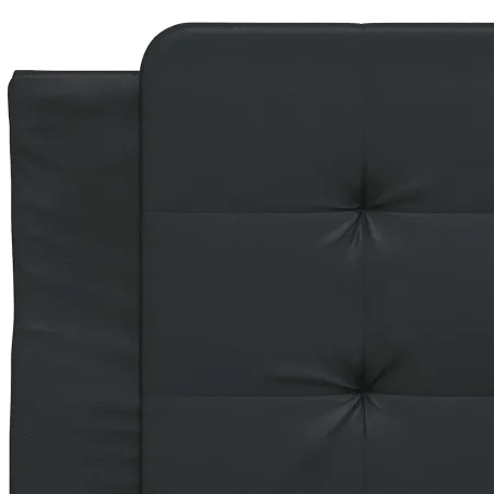 Cadre de lit sans matelas Zadar noir 90x200 cm similicuir