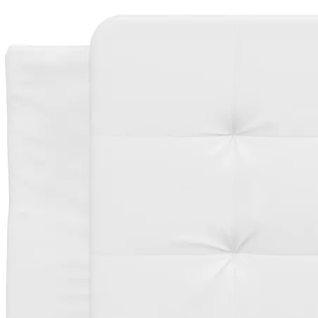 Cadre de lit sans matelas Zadar blanc 90x200 cm similicuir