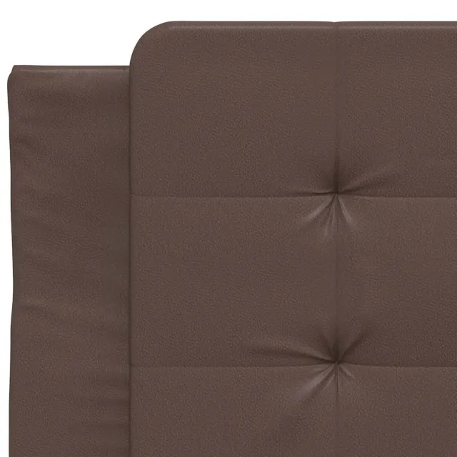Cadre de lit sans matelas Zadar marron 90x200 cm similicuir