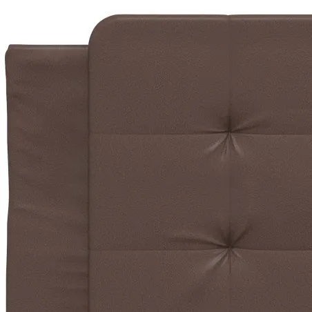 Cadre de lit sans matelas Zadar marron 90x200 cm similicuir