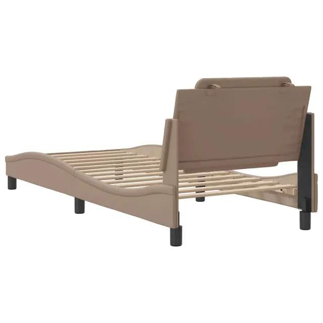 Cadre de lit sans matelas Zadar cappuccino 90x200 cm similicuir