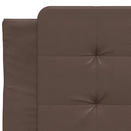 Cadre de lit sans matelas Zadar marron 100x200 cm similicuir