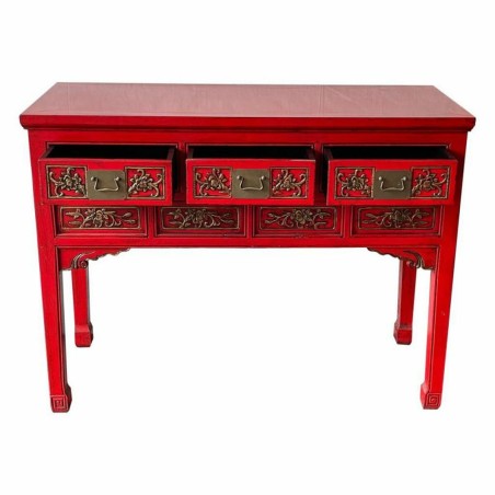 Zijtafel met lades Alexandra House Living Rood 49 x 90 x 120 cm