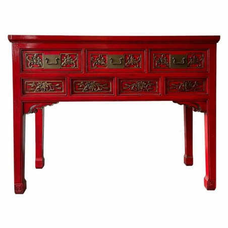 Zijtafel met lades Alexandra House Living Rood 49 x 90 x 120 cm