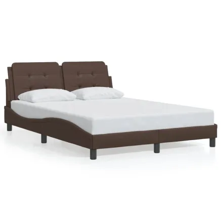 Cadre de lit sans matelas Zadar marron 120x200 cm similicuir 2