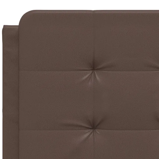 Cadre de lit sans matelas Zadar marron 120x200 cm similicuir