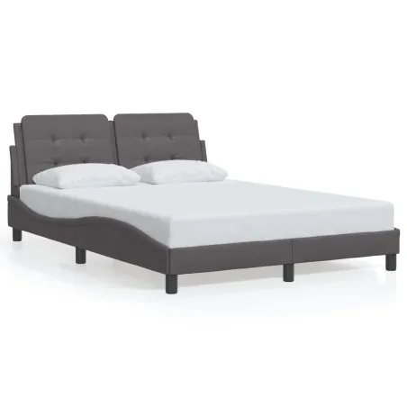 Cadre de lit sans matelas Zadar gris 120x200 cm similicuir