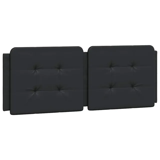 Cadre de lit sans matelas Zadar noir 140x190 cm similicuir