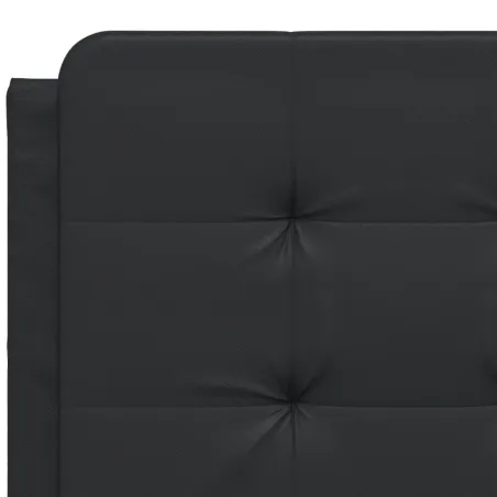 Cadre de lit sans matelas Zadar noir 140x190 cm similicuir