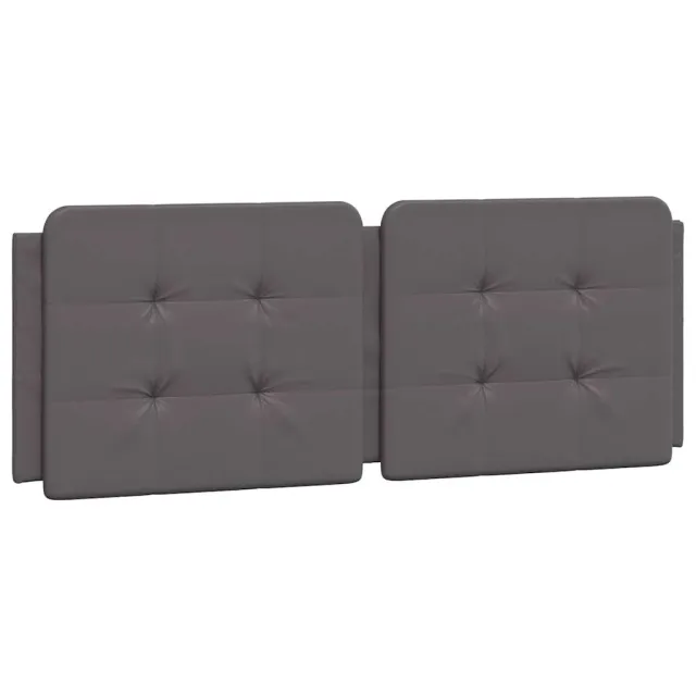Cadre de lit sans matelas Zadar gris 140x190 cm similicuir