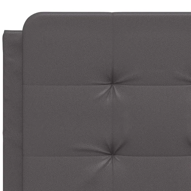 Cadre de lit sans matelas Zadar gris 140x190 cm similicuir