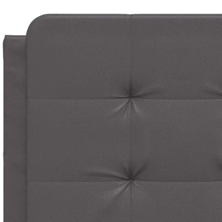 Cadre de lit sans matelas Zadar gris 140x190 cm similicuir