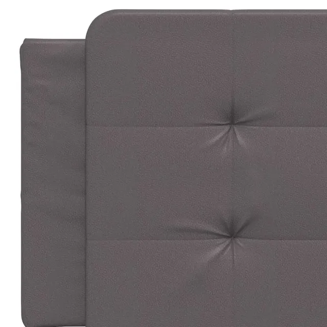 Cadre de lit sans matelas Zadar gris 160x200 cm similicuir