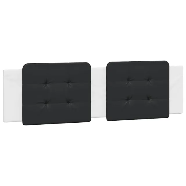 Cadre de lit sans matelas Zadar blanc et noir 180x200 cm similicuir