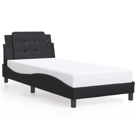 Cadre de lit sans matelas Zadar noir 100x203 cm similicuir 2