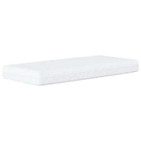 Lit avec matelas Dover marron foncé 80x200 cm tissu