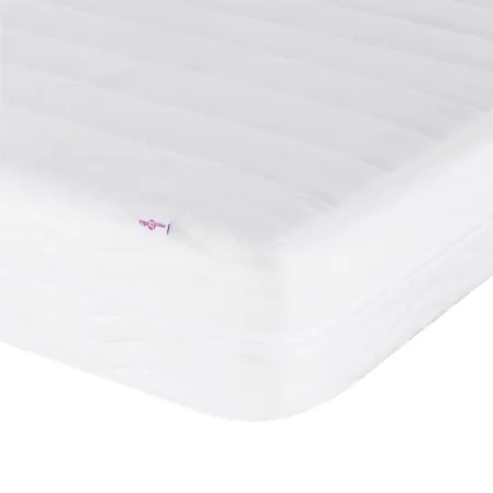 Lit avec matelas Dover marron foncé 80x200 cm tissu