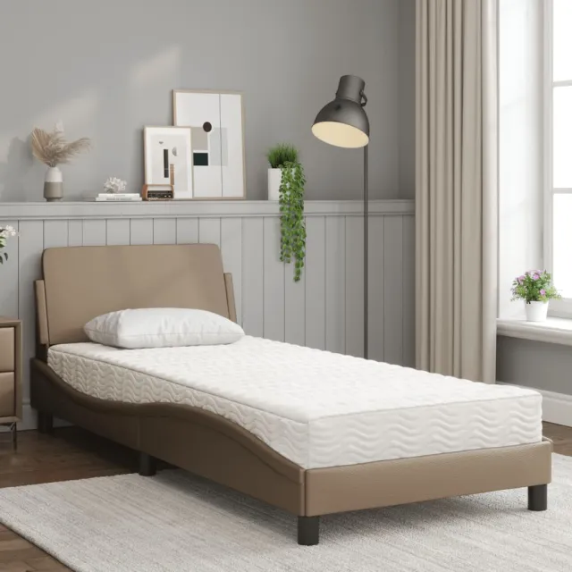 Lit avec matelas Dover cappuccino 80x200 cm similicuir