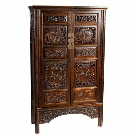 Cupboard Alexandra House Living Brown Wood Elm wood 40 x 160 x 95 cm O
