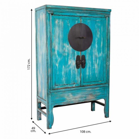 Armadio Alexandra House Living Azzurro Legno Legno di olmo 49 x 172 x